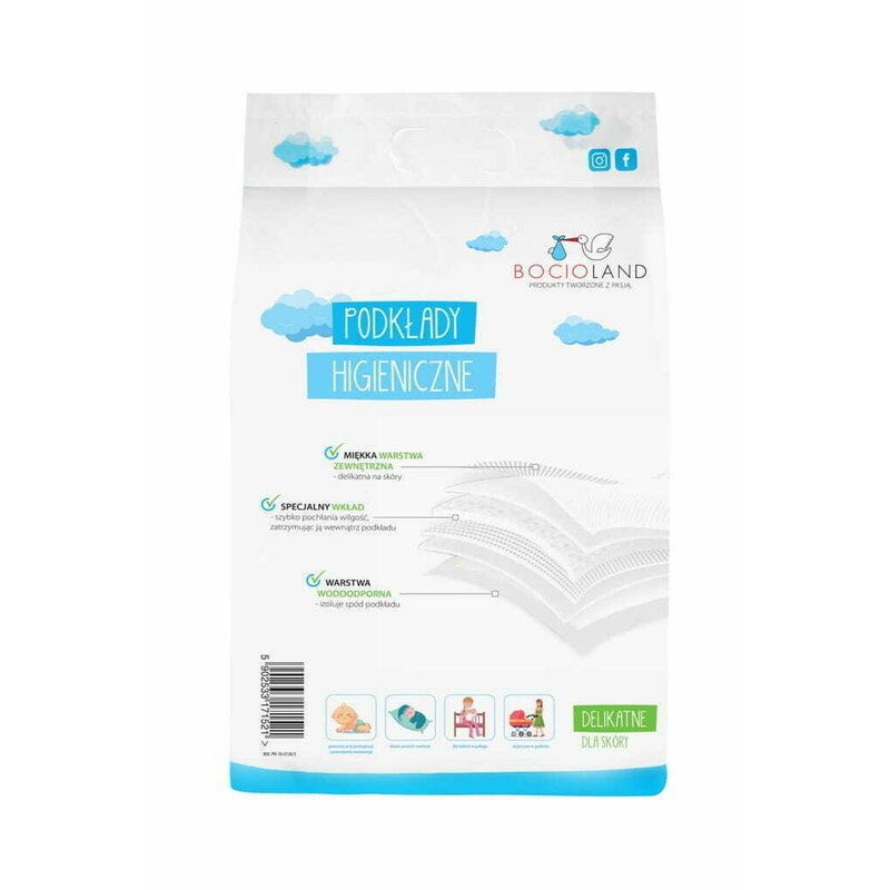 Set aleze impermeabile de unica folosinta bocioland 10 bucati 90x60 cm