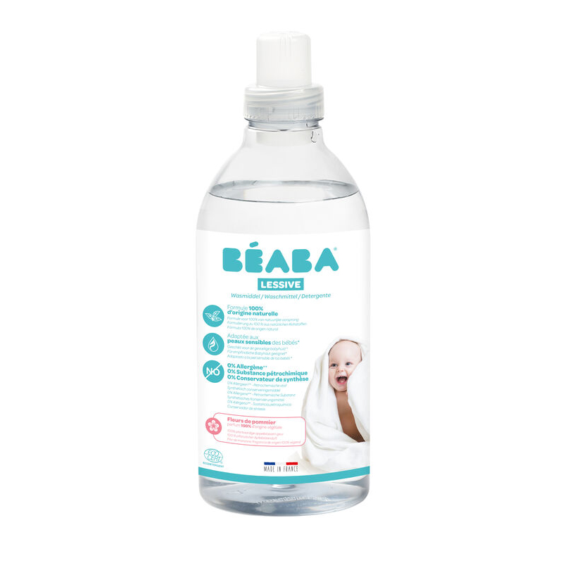 Detergent de rufe lichid Beaba flori de mar 1 L16 spalari Certificat Ecocert