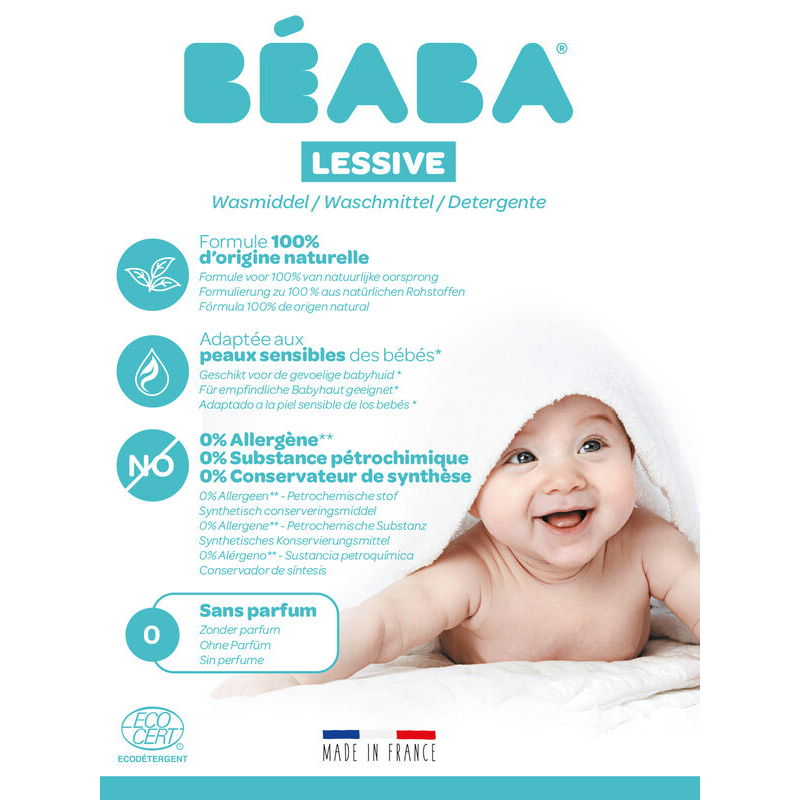 Detergent De Rufe Lichid Beaba Fara Parfum 1 L16 Spalari Certificat Ecocert