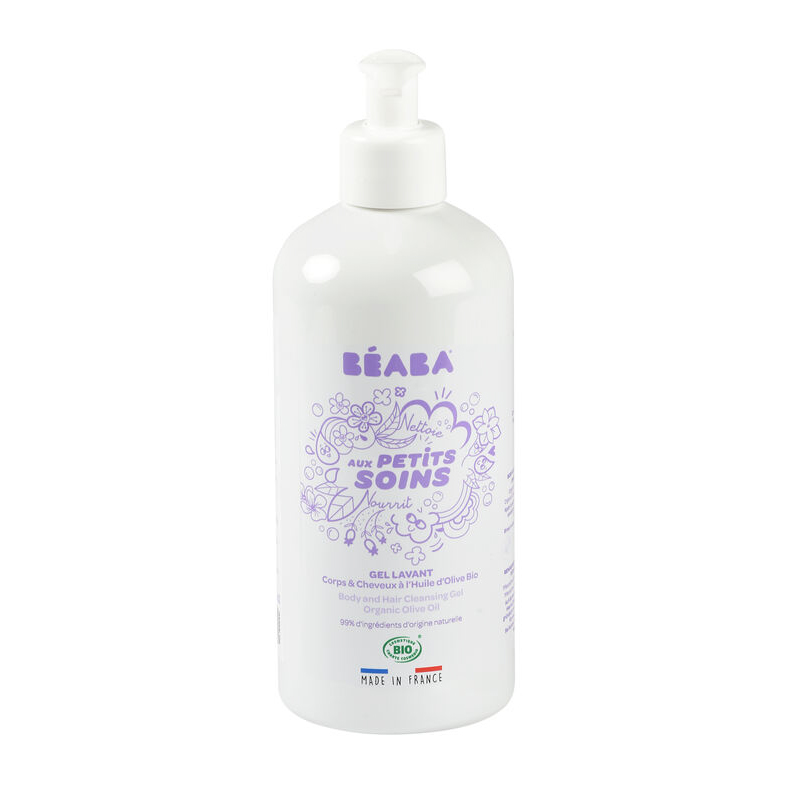 Gel de dus corp si par pentru bebelusi Beaba 500 ml Certificat Organic