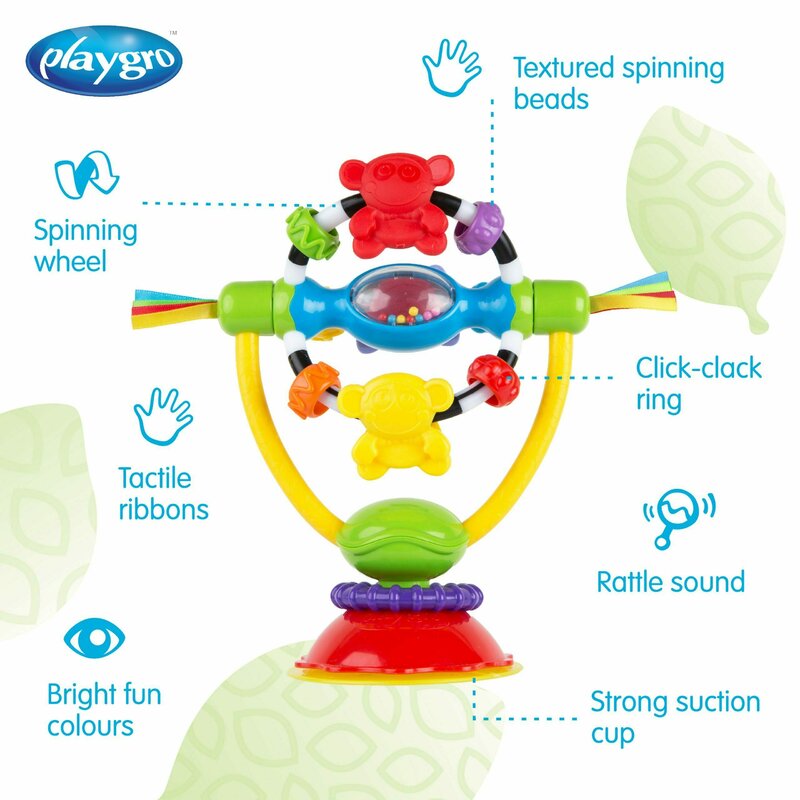 Jucarie Playgro pentru scaunul de masa cu ventuza High chair Spinning Toy 19.5 cm - 1 | YEO