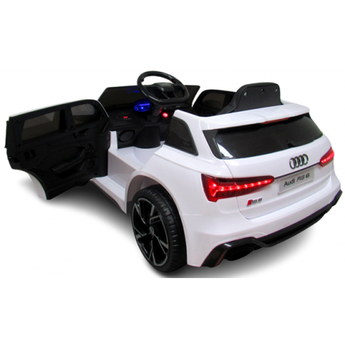 Masinuta electrica R-Sport cu telecomanda Audi RS6 alb La Plimbare 2023-09-21