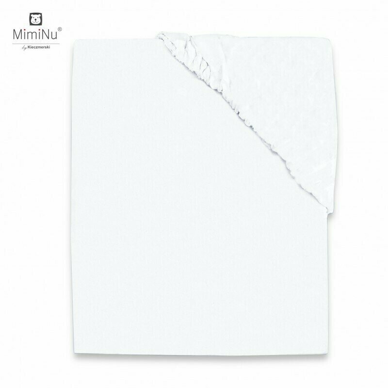 Cearceaf cu elastic MimiNu pentru patut co-sleeper 84.5 x 50.5 cm White