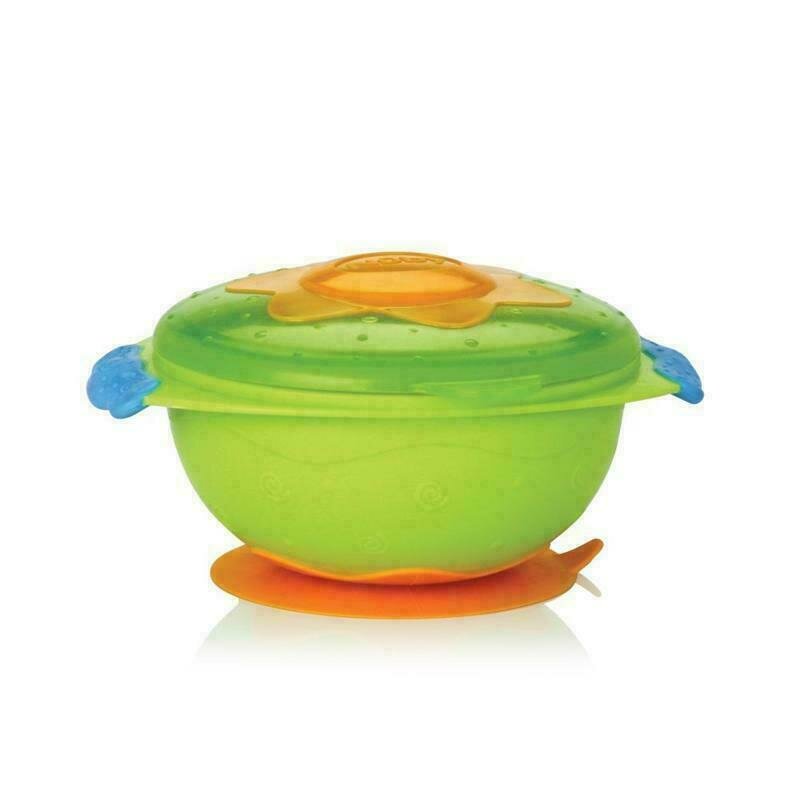 Bol cu ventuza si capac nuby 9 luni+ 300 ml verde