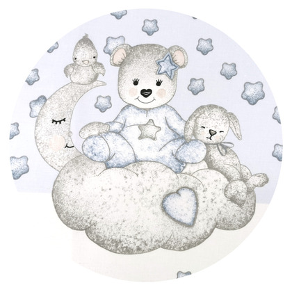 Perna bebelusi Ursulet Qmini multifunctionala 30×23 cm Teddy Bear with Blue Heart 30x23
