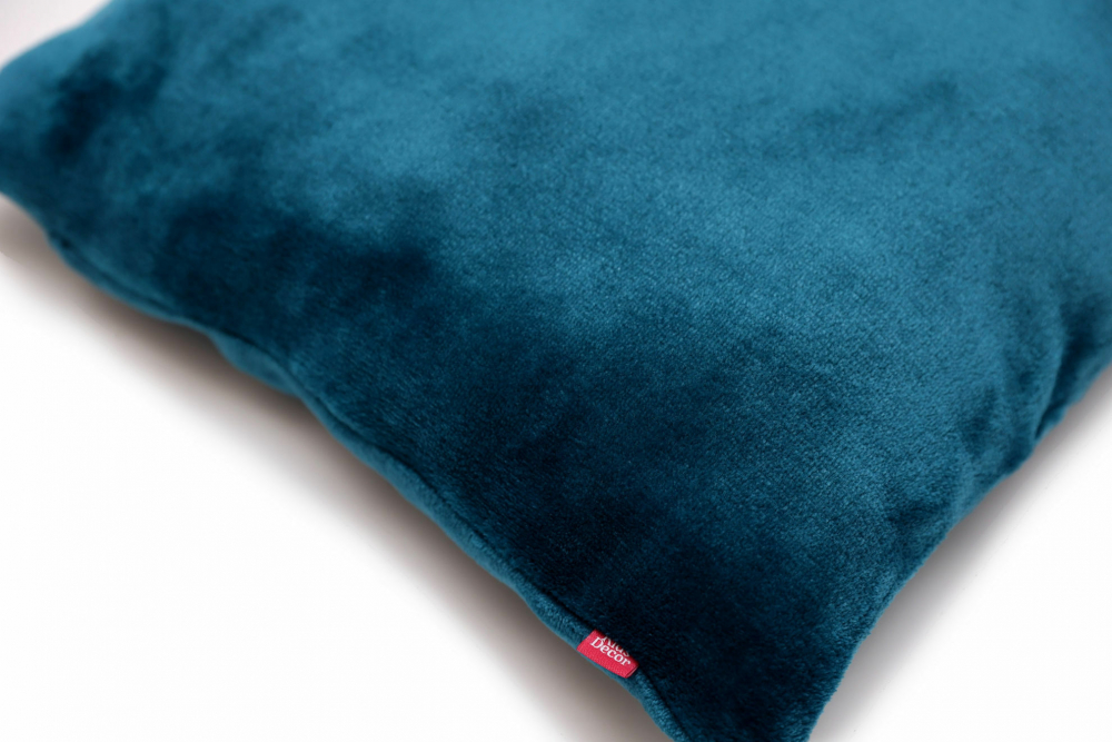 Perna pufoasa de plus KidsDecor albastru turcoaz din polyester 37x37 cm - 1