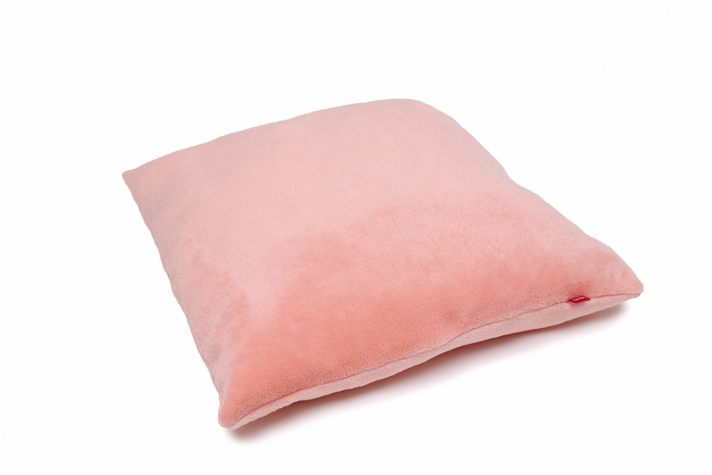 Perna pufoasa de plus KidsDecor roz din polyester 37x37 cm - 3