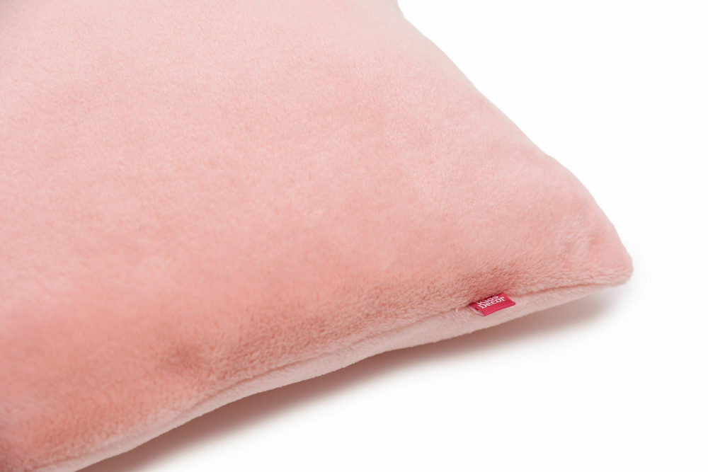 Perna pufoasa de plus KidsDecor roz din polyester 37x37 cm - 1