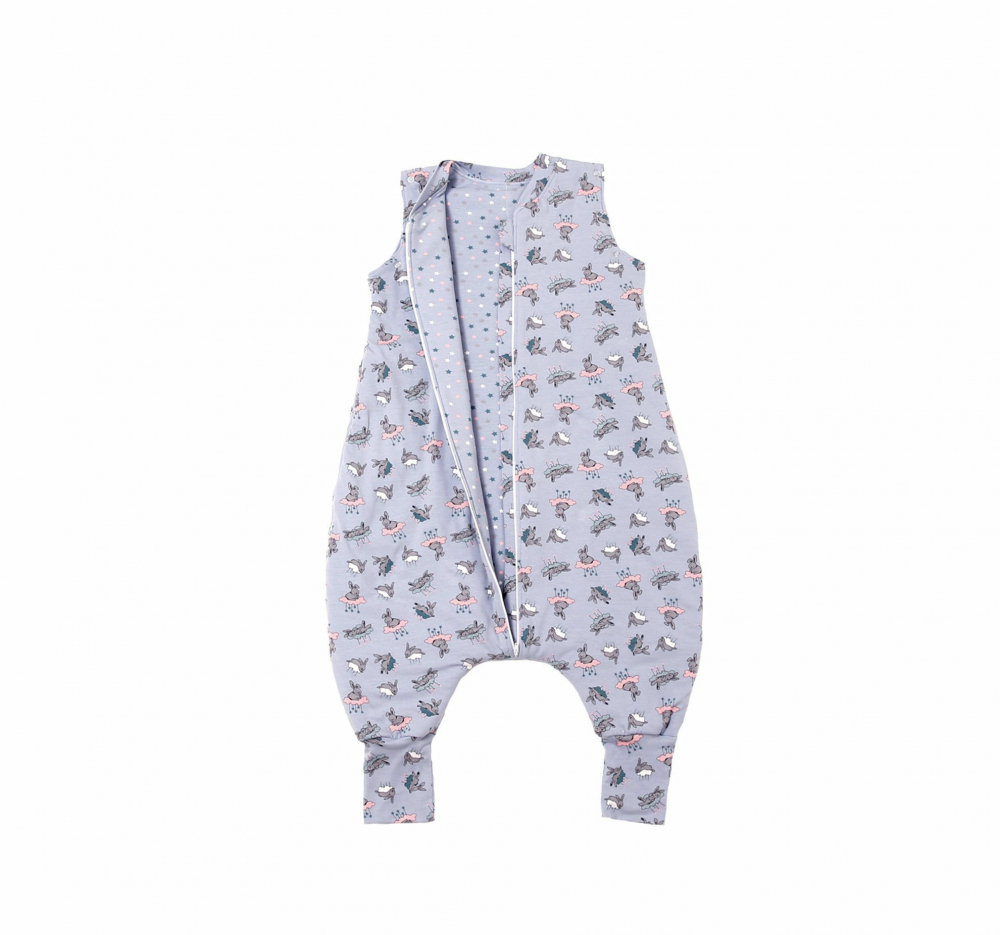 Sac de dormit cu picioruse 0.8 tog kidsdecor bunny blue 80 cm