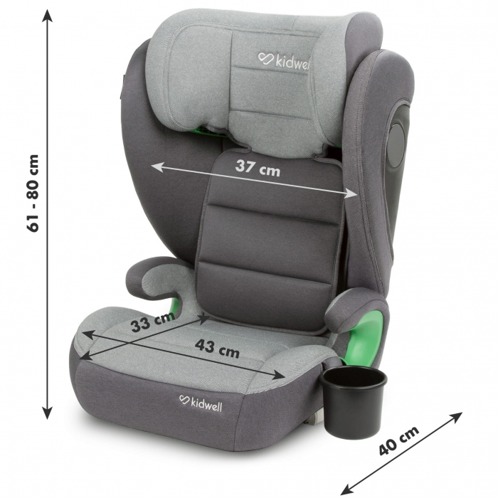 Scaun auto cu Isofix 15-36 Kg Kidwell Weston Dark Gray i-Size - 6