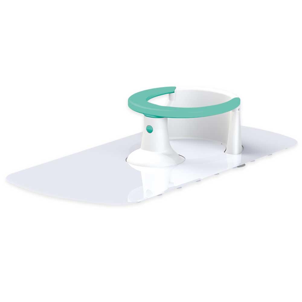 Scaun de baie cu covoras antiderapant verde