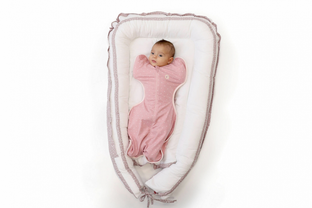 Set 2 saci de dormit swaddle First Sleep Sweet Star and Blush Pink pentru nou-nascuti - 4
