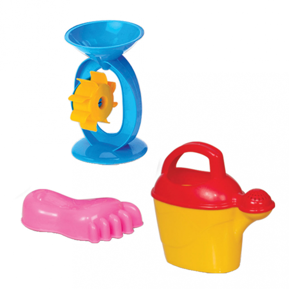 Set de joaca pentru nisip cu galetusa mare si accesorii Barbie Roz - 1 | YEO