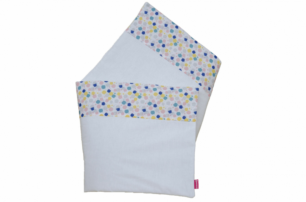 Set protectii patut splash kidsdecor pentru patut bebelus 60x120 cm din bumbac