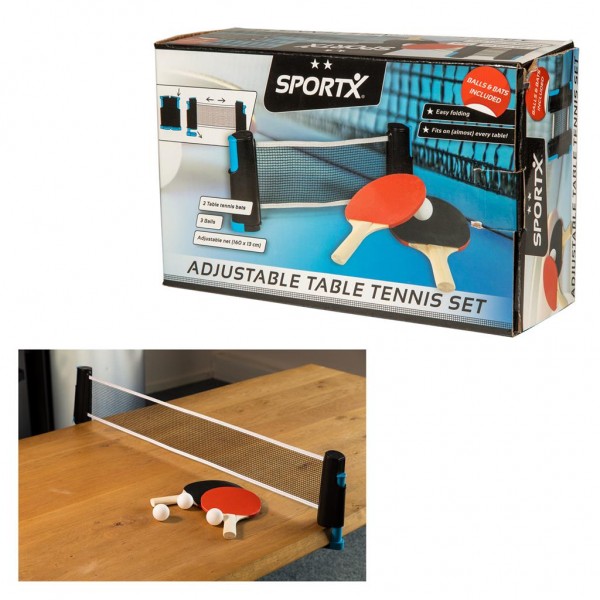 Set tenis de masa cu palete mingi si fileu extensibil SportX - 0