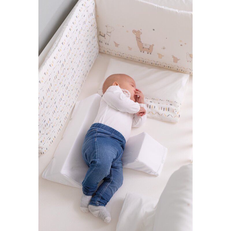 Suport de dormit Bubaba pentru bebelusi cu husa din bumbac alb - 1