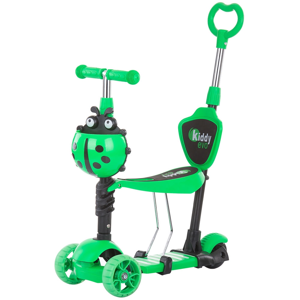 Trotineta 3 in 1 Chipolino Kiddy Evo Lime cu maner, sezut, cos, ghidon reglabil, roti cu lumini, greutate admisa 20 kg - 7