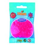 Set 2000 margele Hama Mini in pungulita roz intens neon