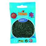 Set 2000 margele Hama Mini in pungulita verde inchis