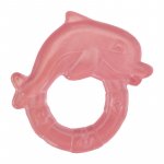 Inel de dentitie Sunny baby cu gel 3L+ Delfin roz
