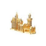 Puzzle 3D Piececool Castelul Neuschwanstein auriu metal 64 piese