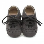 Pantofiori eleganti bebelusi Gri inchis 0-6 Luni
