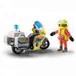 Set constructie Playmobil Motocicleta galbena cu lumini