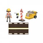 Set constructie Playmobil Dispozitiv de taiere asfalt