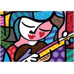 Puzzle Bluebird Romero Britto girl with guitar 1000 piese