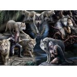 Puzzle Bluebird Anne Stokes wolf collage 1500 piese
