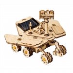 Puzzle 3D spatial cu baterie solara Vagabond Rover lemn 153 piese