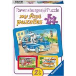 Puzzle Animale conducand vehicule 3X6 piese