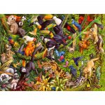 Puzzle Animale in padurea tropicala 200 piese