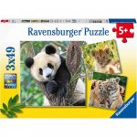 Puzzle panda leu si tigru 3X49 piese