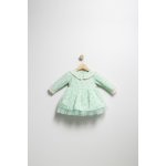 Rochita eleganta Tongs baby Elbise cu tulle si volane Verde 24-36 luni