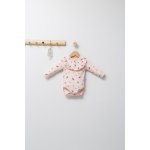 Set de 2 body-uri cu volanase pentru nou nascuti Paris Tongs baby roz 6-9 luni