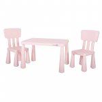 Set masuta si doua scaune pentru copii FreeON Janus utilizabil in interior si exterior Pink
