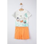 Set tricou de vara cu pantalonasi pentru bebelusi Swim Somon 6-9 luni