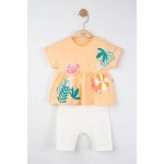 Set tricou de vara cu pantalonasi pentru fetite Tongs baby Somon 24-36 luni