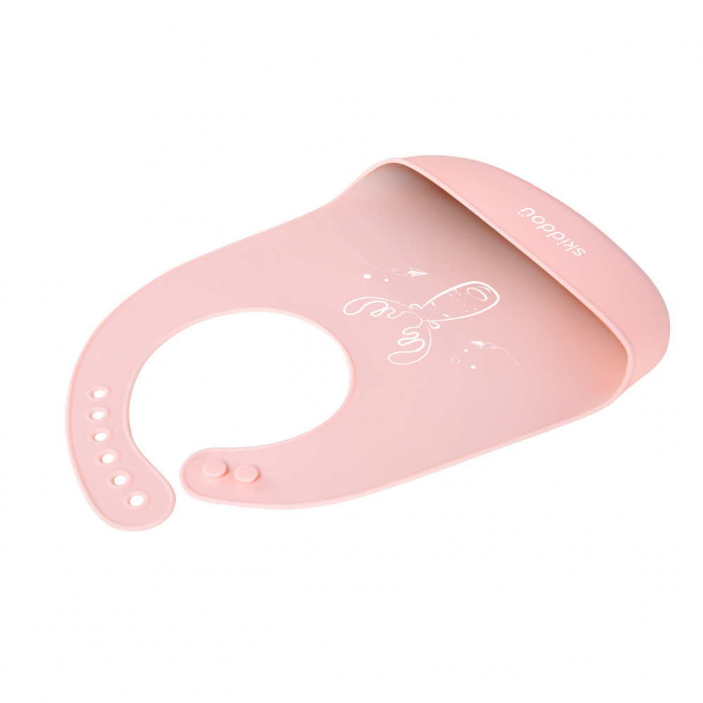 Baveta din silicon Skiddou Smekke Keep Pink - 2 | YEO