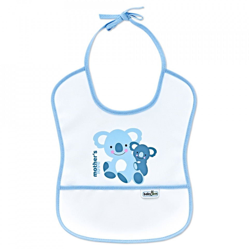 Baveta impermebila pentru copii BabyJem Small Bleu
