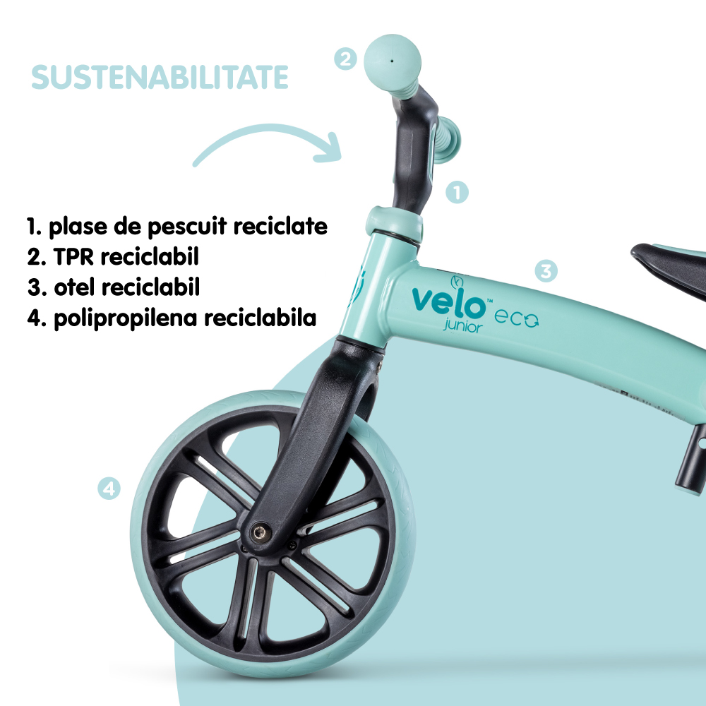 Bicicleta echilibru Yvolution Y Velo Junior Eco green - 5