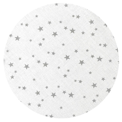 Cearceaf cu elastic miminu pentru landou 80x35 cm din bumbac mini gray stars