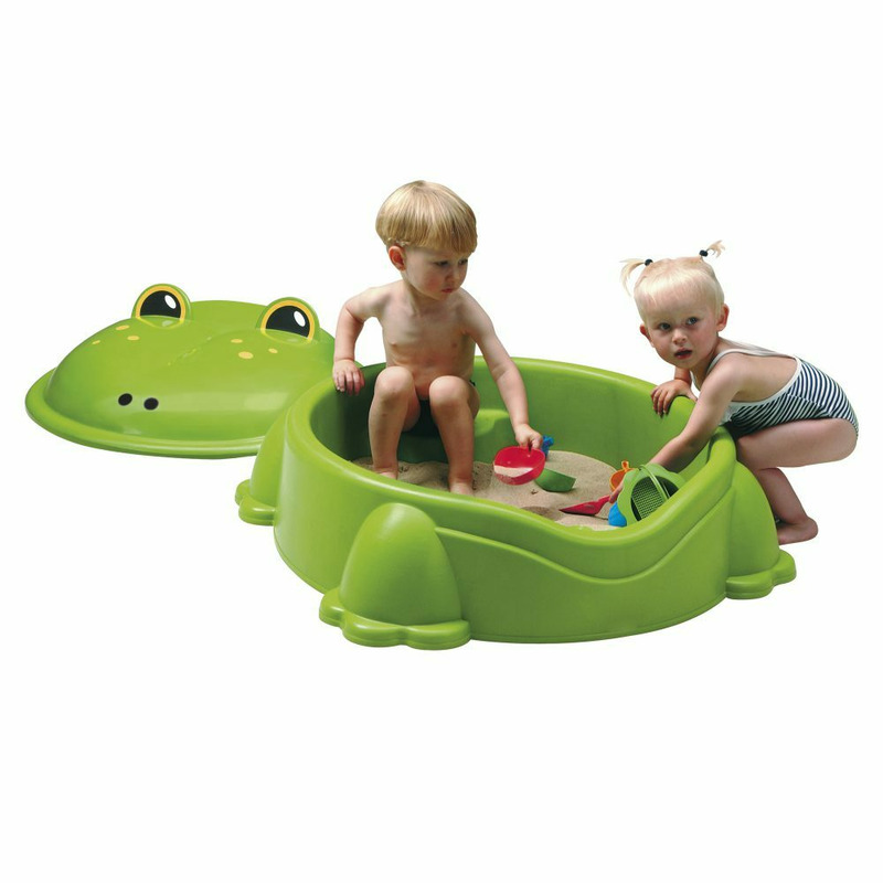 Cutie de nisip Paradiso Toys cu capac Frog 84x92x38 cm verde Jucarii de exterior
