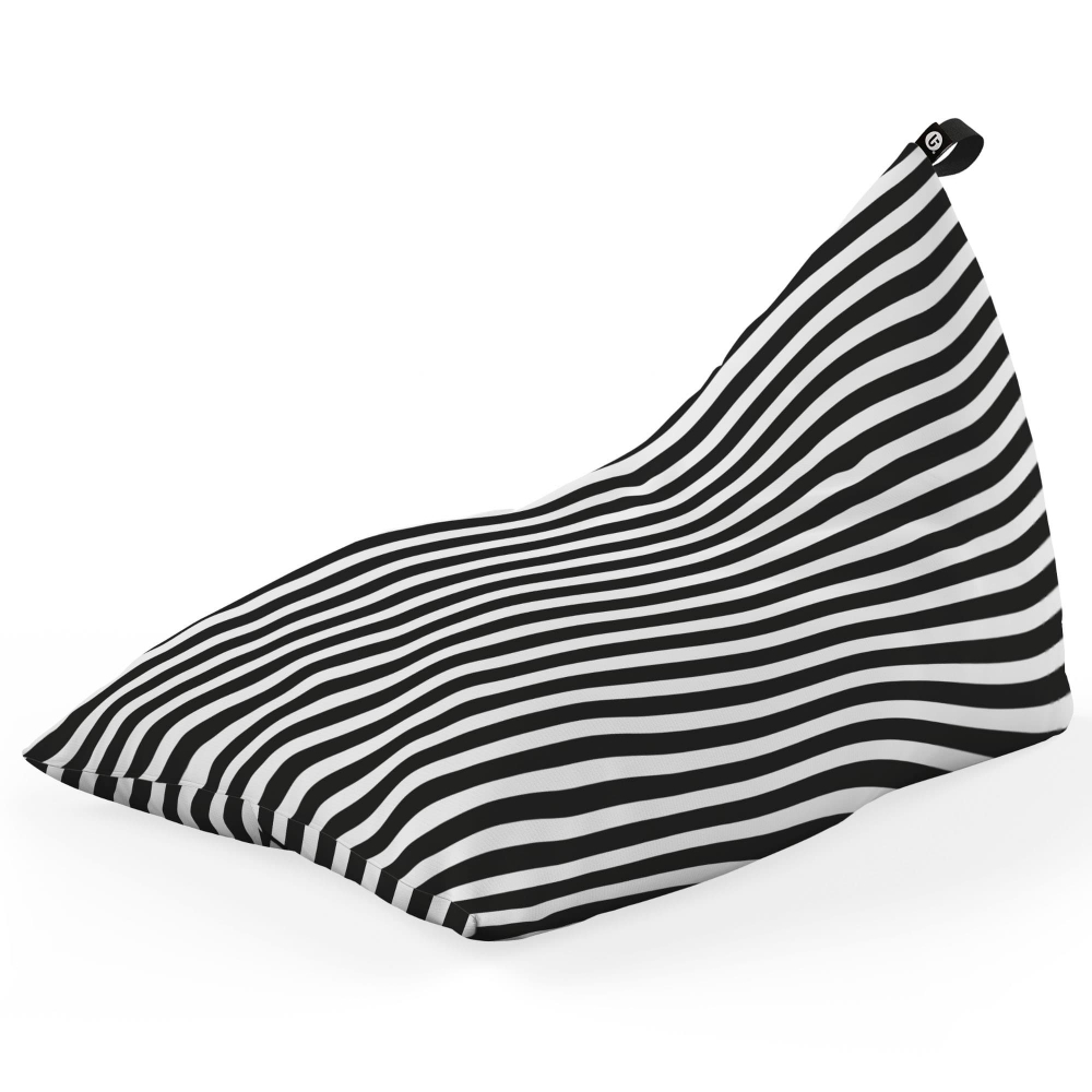 Fotoliu Puf Bean Bag tip Lounge Diagonal stripes black - 4