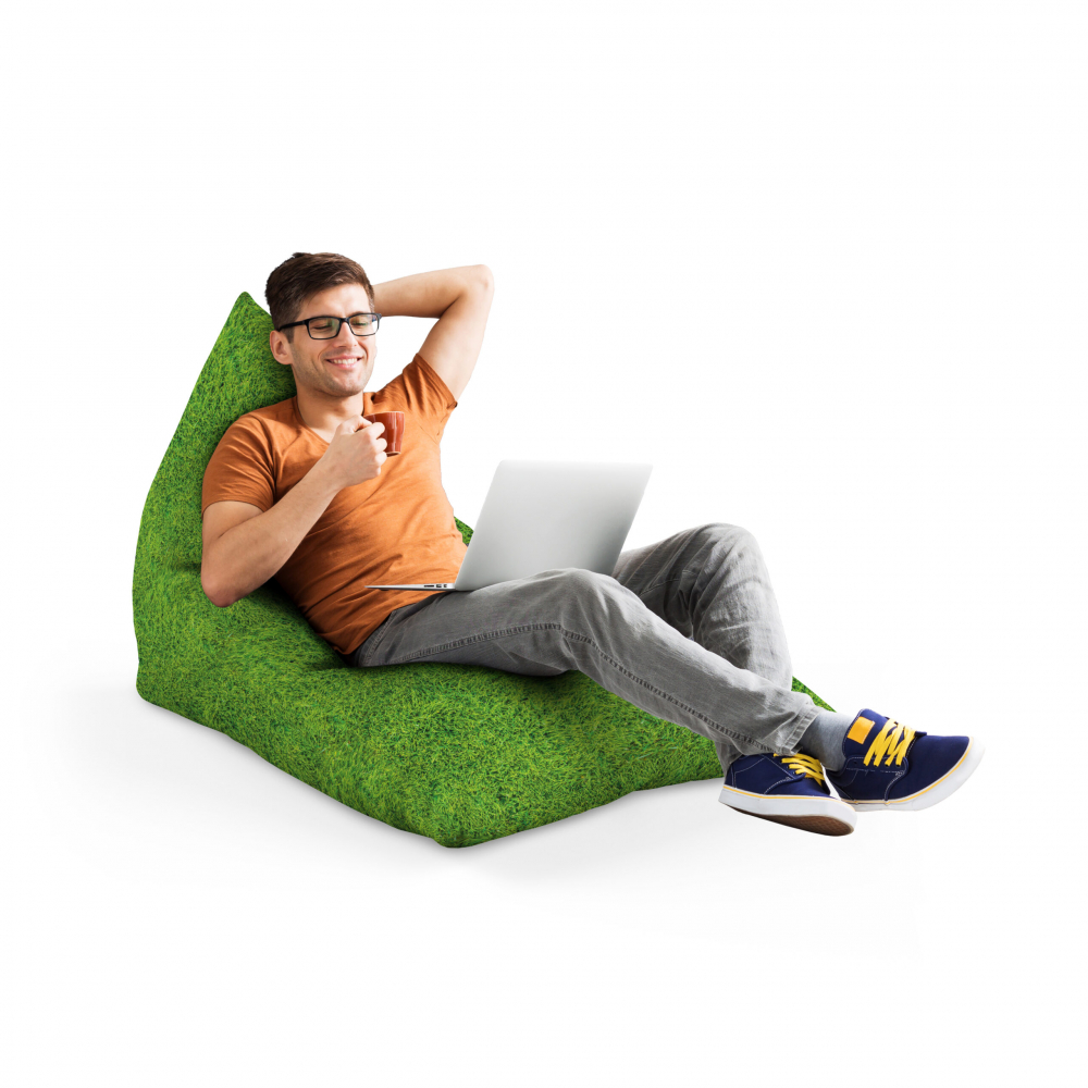 Fotoliu Puf Bean Bag tip Lounge Iarba verde