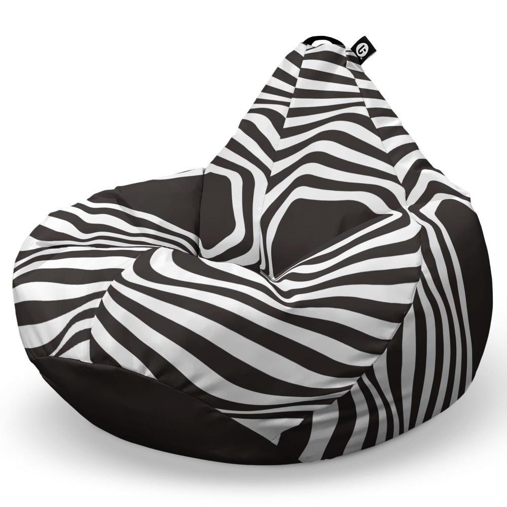 Fotoliu Puf Bean Bag tip Para L abstract zebra - 5
