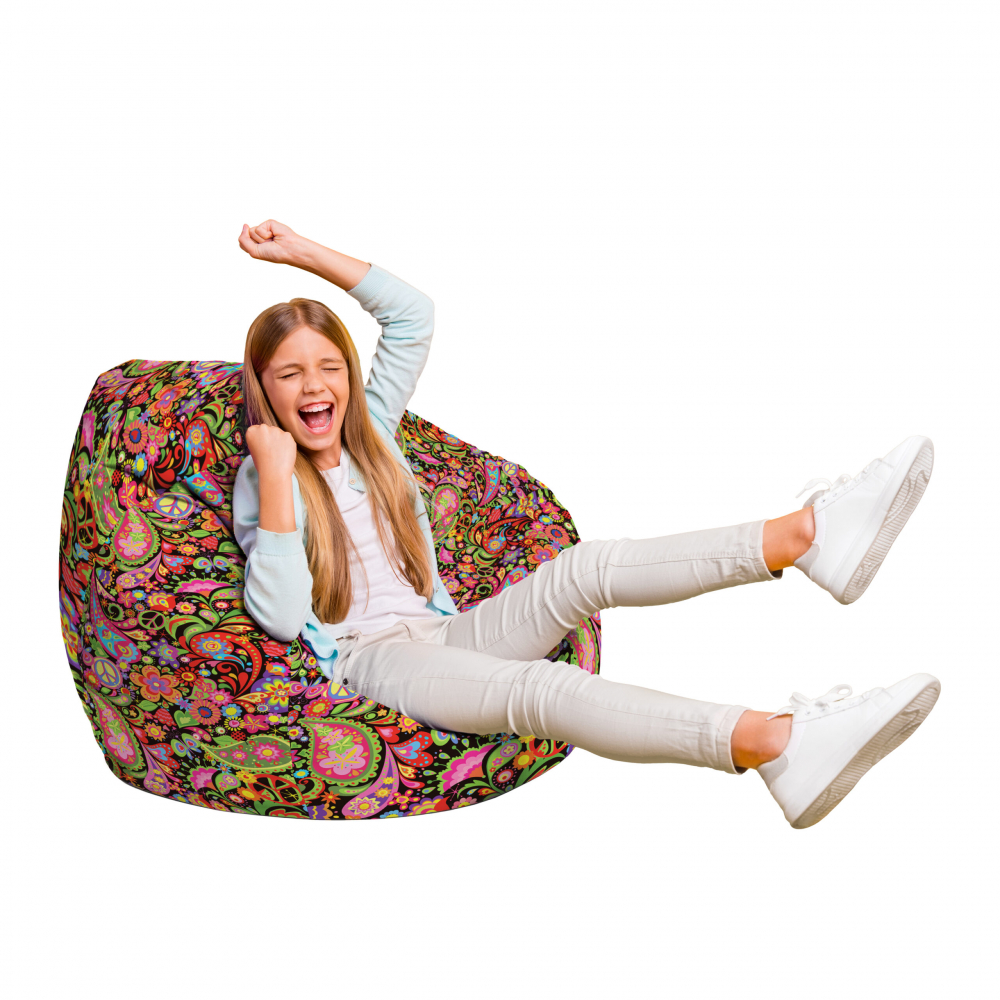 Fotoliu Puf Bean Bag tip Para L hippie peace