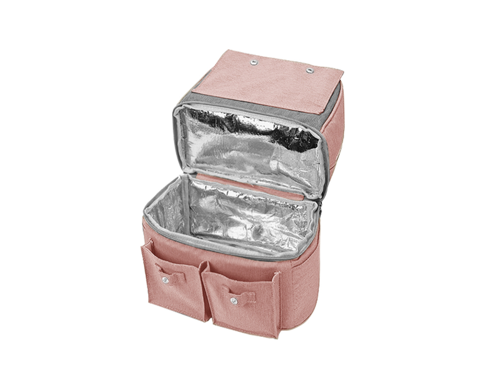 Geanta mamici tip rucsac KikkaBoo cu compartiment termic Nia Pink accesorii imagine 2022