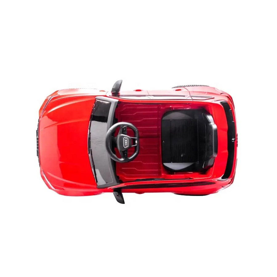 Masinuta electrica cu telecomanda roti EVA si scaun din piele Audi RS6 Red - 2